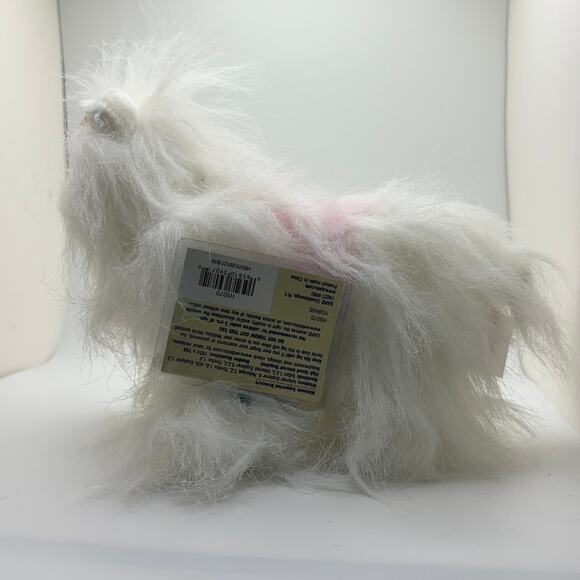 Ganz Webkinz Lil Kinz HS070 Yorkie Stuffed Animal - White and Pink Dog Toy - Picture 2 of 9